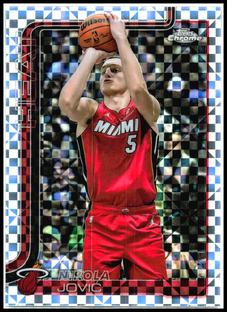 2025-26 Topps Chrome X-Fractor #172 Nikola Jović Miami Heat