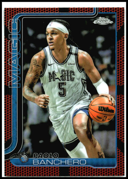 2025-26 Topps Chrome Basketball Refractor #140 Paolo Banchero Orlando Magic