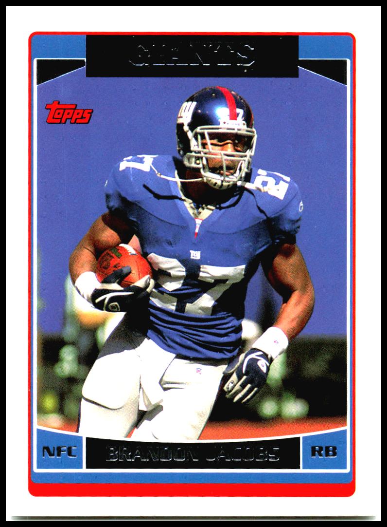 2006 Topps #22 Brandon Jacobs New York Giants