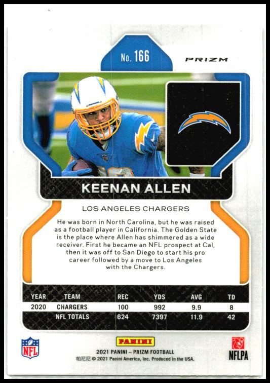 2021 Panini Prizm Red Ice #166 Keenan Allen Los Angeles Chargers