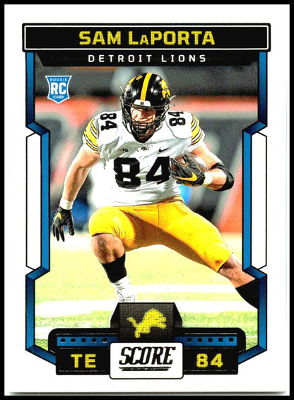 2023 Score #342 Sam LaPorta Rookie Detroit Lions