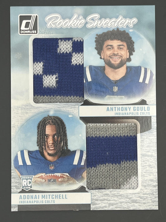 2024 Donruss - Rookie Holiday Sweater Duals #RHD-IND Mitchell / Gould MEM Colts
