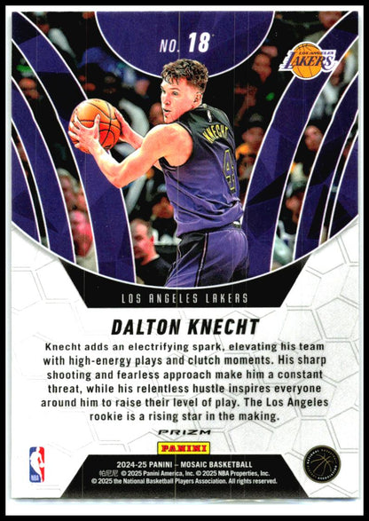 2024-25 Panini Mosaic Elevate Mosaic #18 Dalton Knecht Los Angeles Lakers