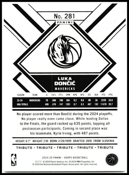 2024-25 Hoops #281 Luka Doncic Dallas Mavericks