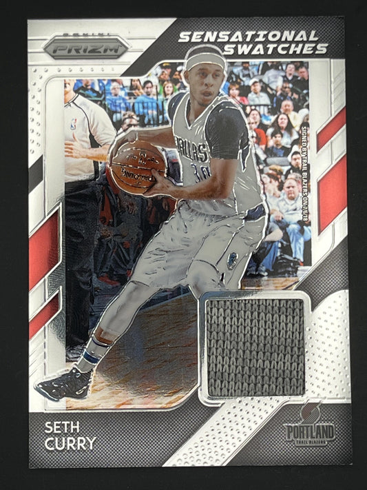 2018-19 Panini Prizm Sensational Swatches #12 Seth Curry Portland Trail Blazers