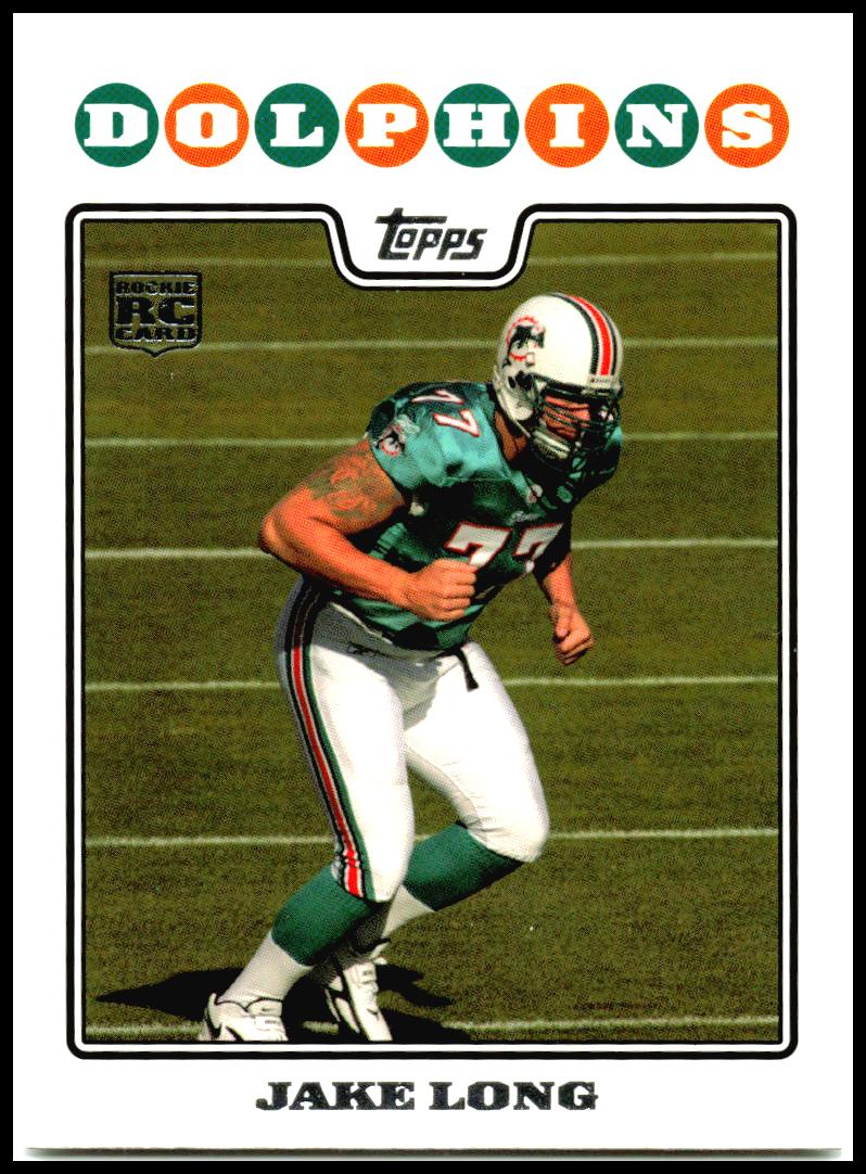 2008 Topps Kickoff #210 Jake Long Rookie Miami Dolphins