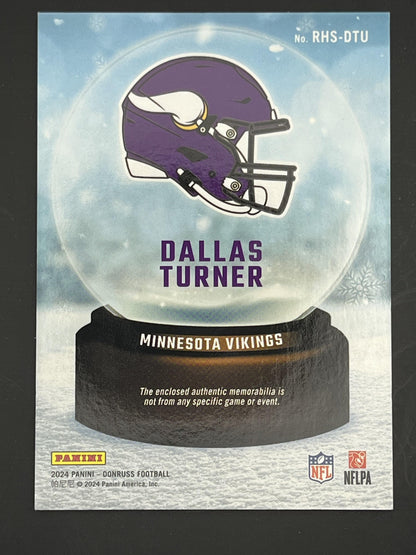 2025 Donruss rookie sweaters #RHS-DTU Dallas Turner Viking