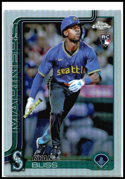 2025 Topps Chrome Refractors #37 Ryan Bliss Rookie Seattle Mariners