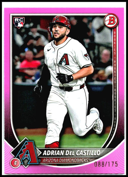 2025 Bowman Pink #4 Adrian Del Castillo Rookie #/175 Arizona Diamondbacks
