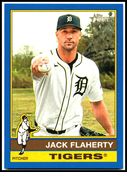 2025 Topps Heritage Dark Blue Border #661 Jack Flaherty Detroit Tigers