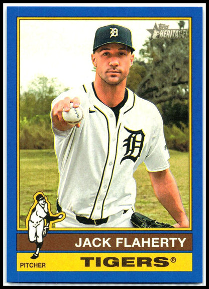 2025 Topps Heritage Dark Blue Border #661 Jack Flaherty Detroit Tigers