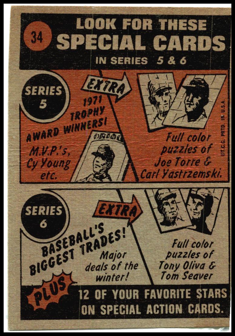 1972 Topps #34 Billy Martin Detroit Tigers