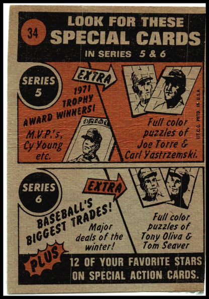 1972 Topps #34 Billy Martin Detroit Tigers