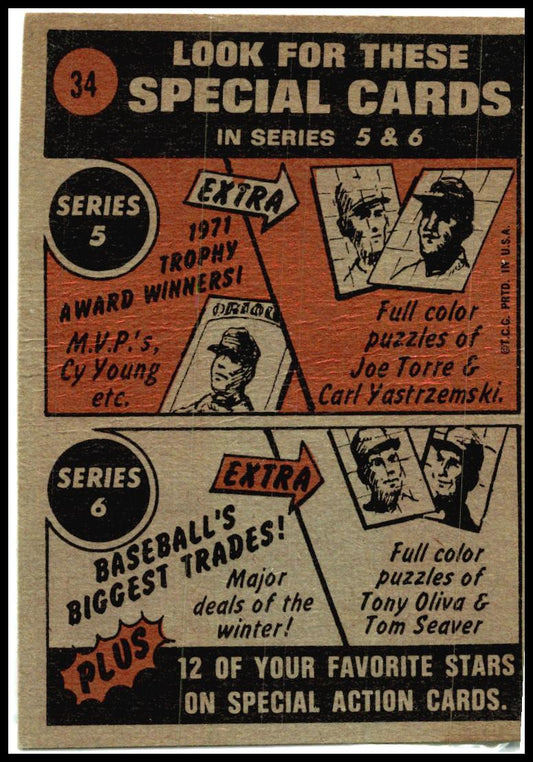 1972 Topps #34 Billy Martin Detroit Tigers