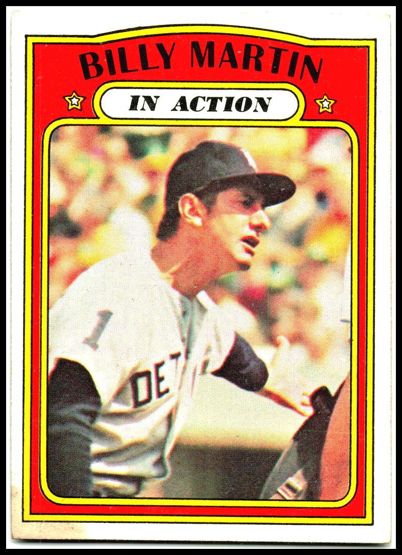 1972 Topps #34 Billy Martin Detroit Tigers