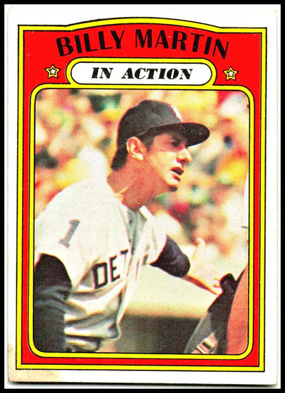 1972 Topps #34 Billy Martin Detroit Tigers