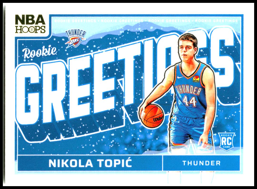 2024-25 Hoops Winter Rookie Greetings #20 Nikola Topic Oklahoma City Thunder