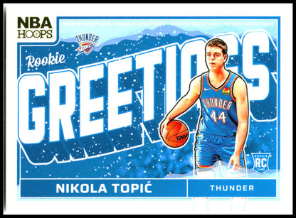 2024-25 Hoops Winter Rookie Greetings #20 Nikola Topic Oklahoma City Thunder