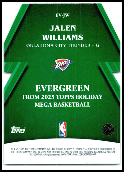 2025-26 Topps Holiday Evergreen #EV-JW Jalen Williams Oklahoma City Thunder