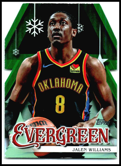 2025-26 Topps Holiday Evergreen #EV-JW Jalen Williams Oklahoma City Thunder