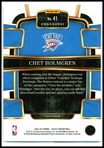 2023-24 Select Blue #41 Chet Homlmgren Houston Astros
