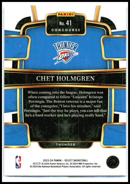 2023-24 Select Blue #41 Chet Homlmgren Houston Astros