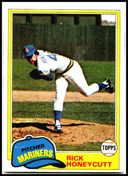1981 Topps #33 Rick Honeycutt Seattle Mariners