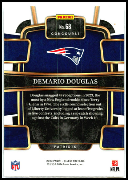 2023 Panini Select #68 Demario Douglas Rookie New England Patriots