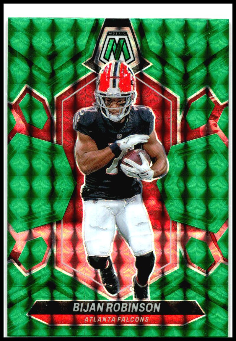 2024 Panini Mosaic Mosaic Green #9 Bijan Robinson Atlanta Falcons