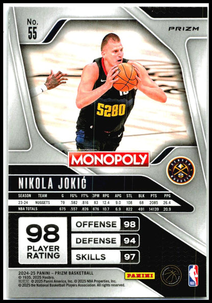 2024-25 Monopoly Red Wave #55 Nikola Jokic Denver