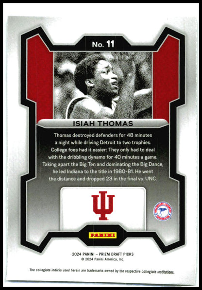 2024 Panini Prizm Draft Picks #11 Isiah Thomas Indiana Hoosiers