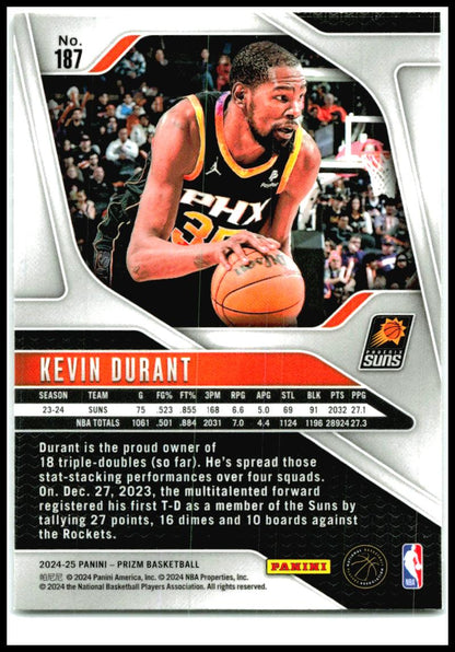 2024-25 Panini Prizm #187 Kevin Durant Phoenix Suns