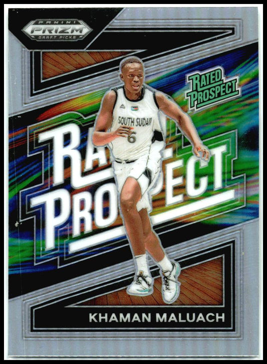 2024 Prizm Draft Picks Rated Prospect Prizms Silver #16 Khaman Maluach Suns