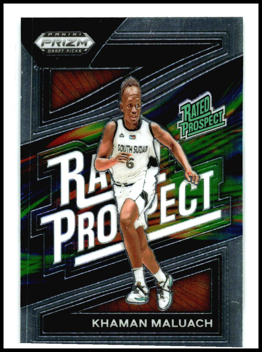 2024 Panini Prizm Draft Picks Rated Prospect #16 Khaman Maluach Suns