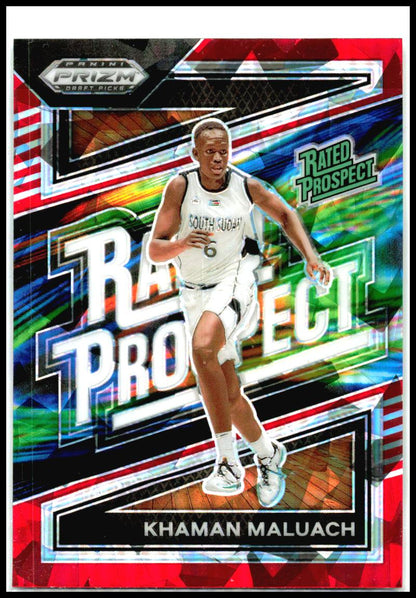 2024 Panini Prizm Draft Picks Red Ice #16 Khaman Maluach