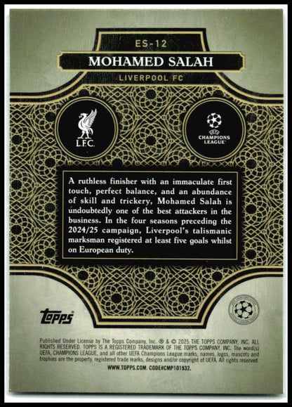 2024-25 Merlin UEFA Club Elite Society #ES-12 Mohamed Salah Liverpool FC