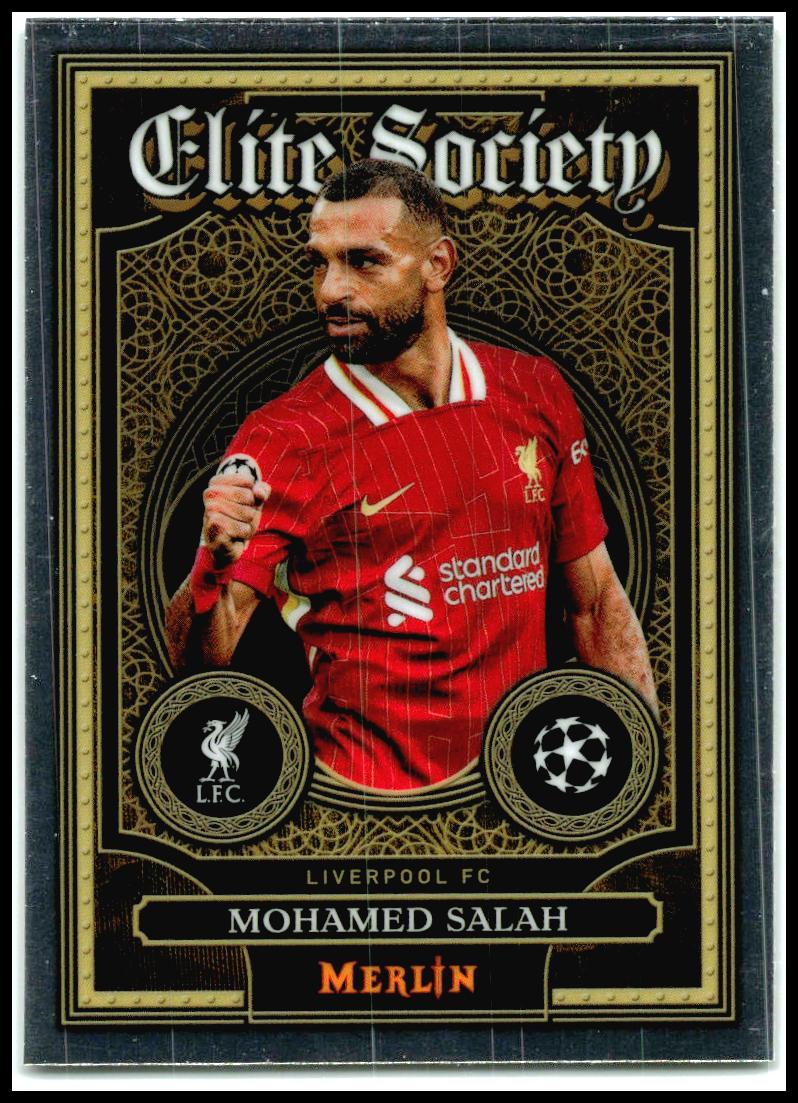 2024-25 Merlin UEFA Club Elite Society #ES-12 Mohamed Salah Liverpool FC