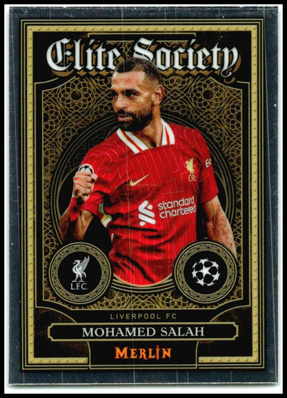2024-25 Merlin UEFA Club Elite Society #ES-12 Mohamed Salah Liverpool FC