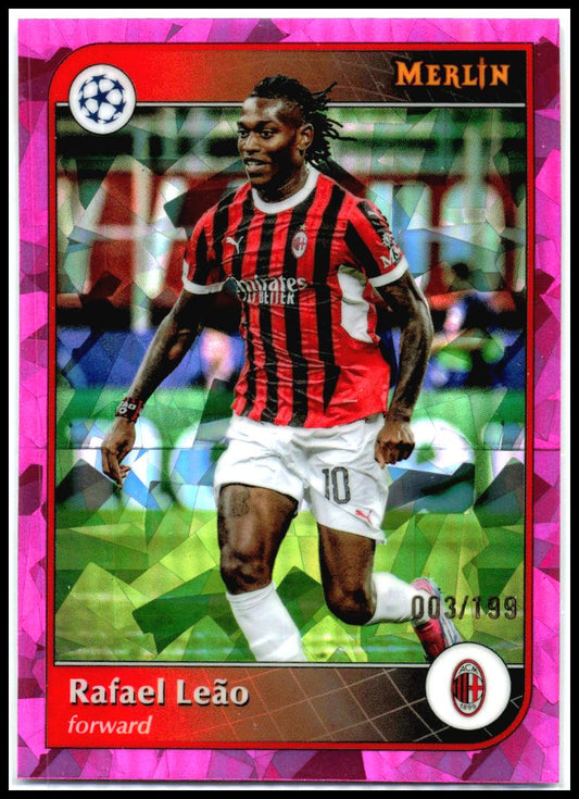 2024-25 Merlin UEFA Club Pink Atomic #93 Rafael Leão AC Milan