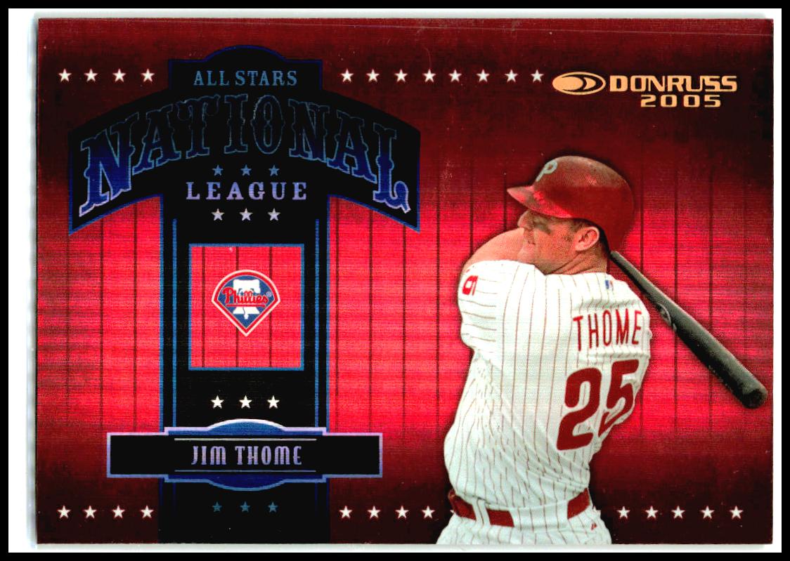 2005 Donruss All-Stars NL #AS-8 Jim Thome #/1000 Philadelphia Phillies
