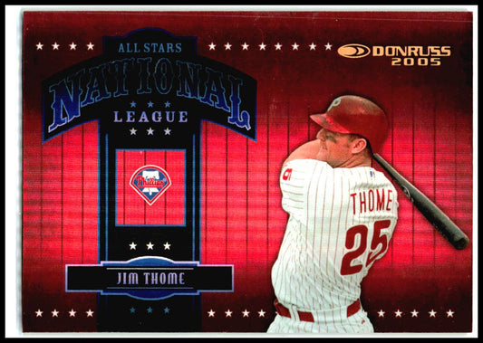 2005 Donruss All-Stars NL #AS-8 Jim Thome #/1000 Philadelphia Phillies