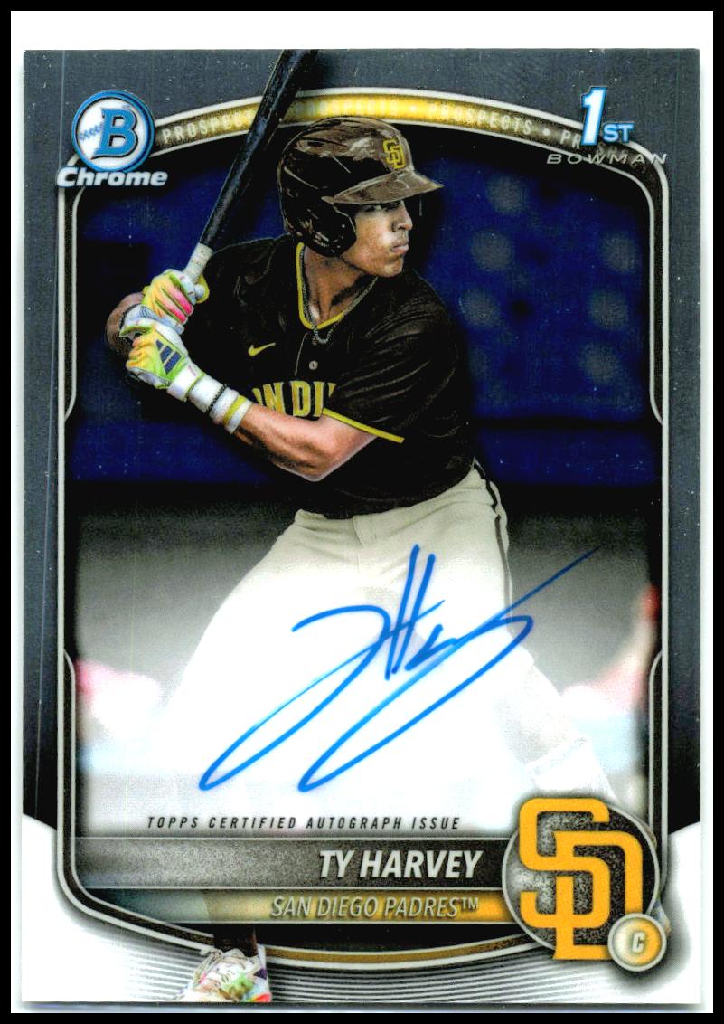 2025 Bowman Draft Chrome Prospect Autographs #CPA-TH Ty Harvey Auto Padres