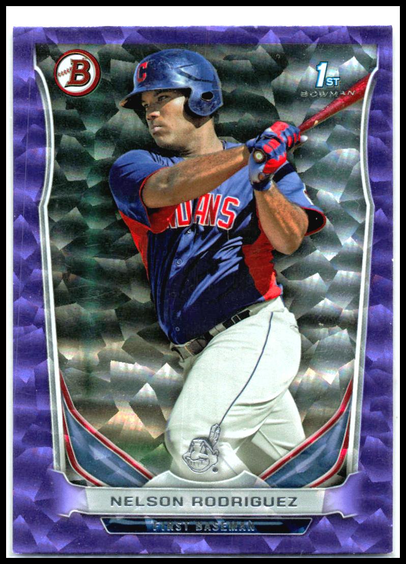 2014 Bowman Prospects Purple Ice #BP92 Nelson Rodriguez #/10 Cleveland Indians