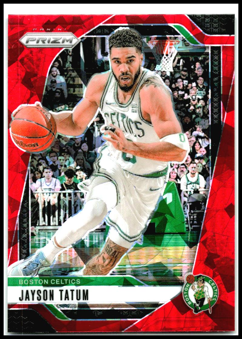 2024-25 Panini Prizm Prizms Red Ice #103 Jayson Tatum Boston Celtics