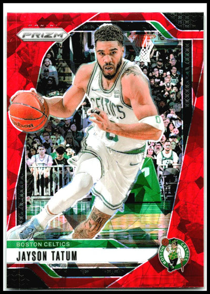 2024-25 Panini Prizm Prizms Red Ice #103 Jayson Tatum Boston Celtics