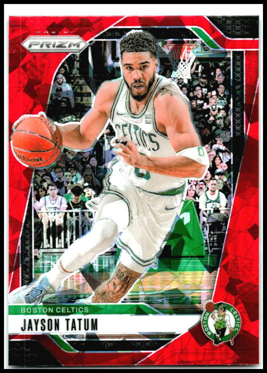 2024-25 Panini Prizm Prizms Red Ice #103 Jayson Tatum Boston Celtics