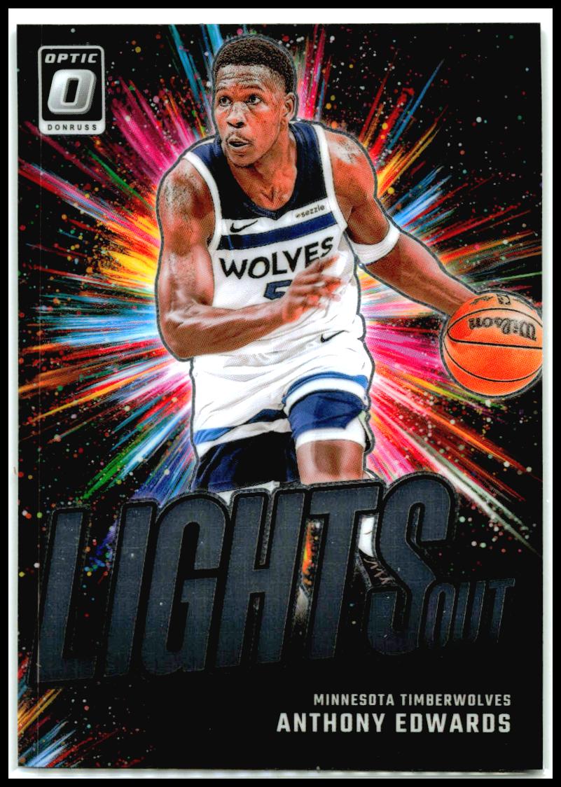 2024-25 Donruss Optic Lights Out #15 Anthony Edwards Minnesota Timberwolves