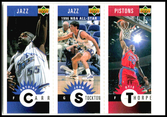 1996-97 Collector's Choice Mini-Cards Panels # Antoine Carr / John Stockton