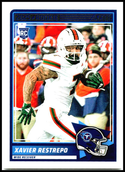 2025 Score #6 Xavier Restrepo Rookie Tennessee Titans