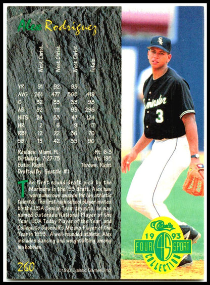 1993 Classic Four Sport #260 Alex Rodriguez